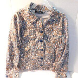 Vintage Tribal Paisley Stretch Jacket Size 8